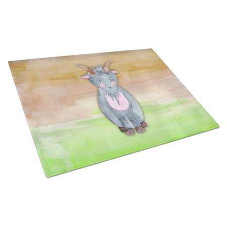 CAROLINES TREASURES Goat Watercolor Glass Cutting Board Large BB7413LCB